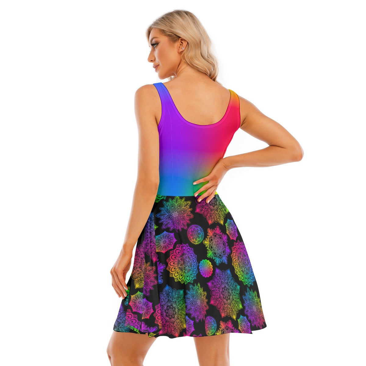Rainbow Mandala Adult Dress