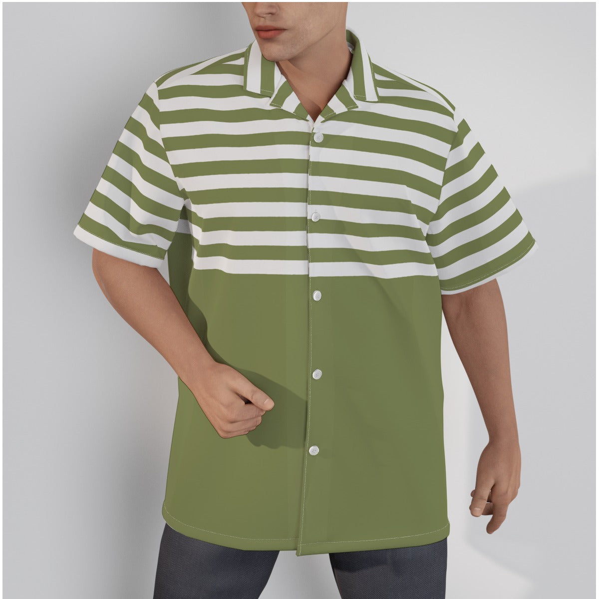 Striped Adult Button Up