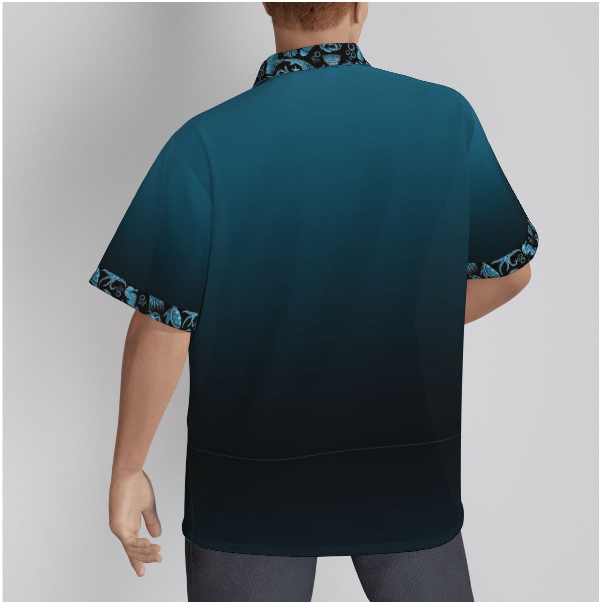 Botón del mar azul profundo