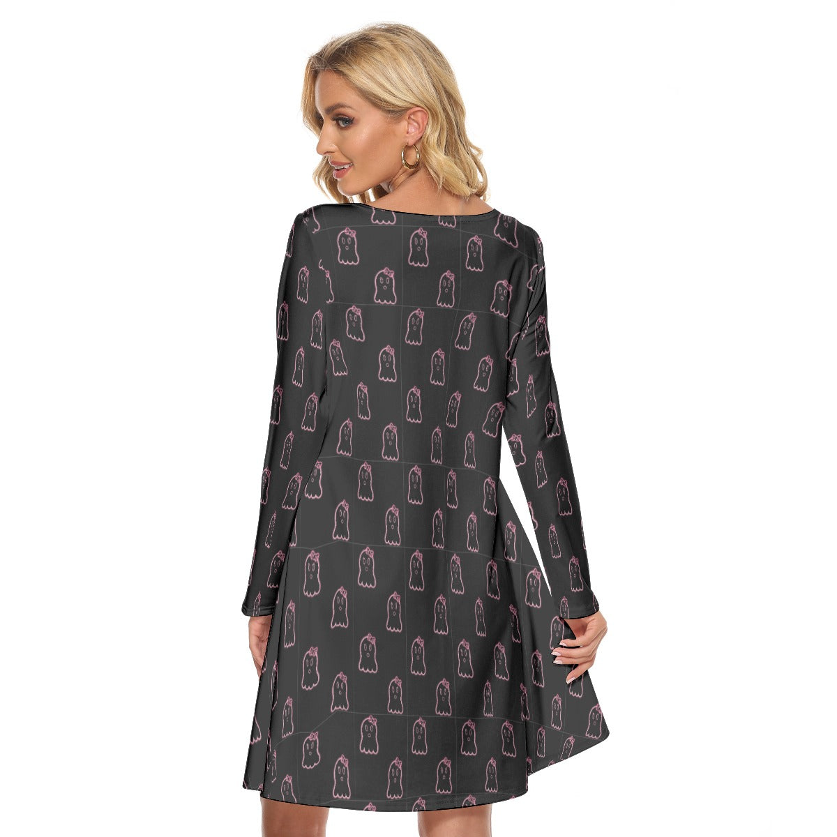 Neon Halloween Long Sleeve Adult Dress