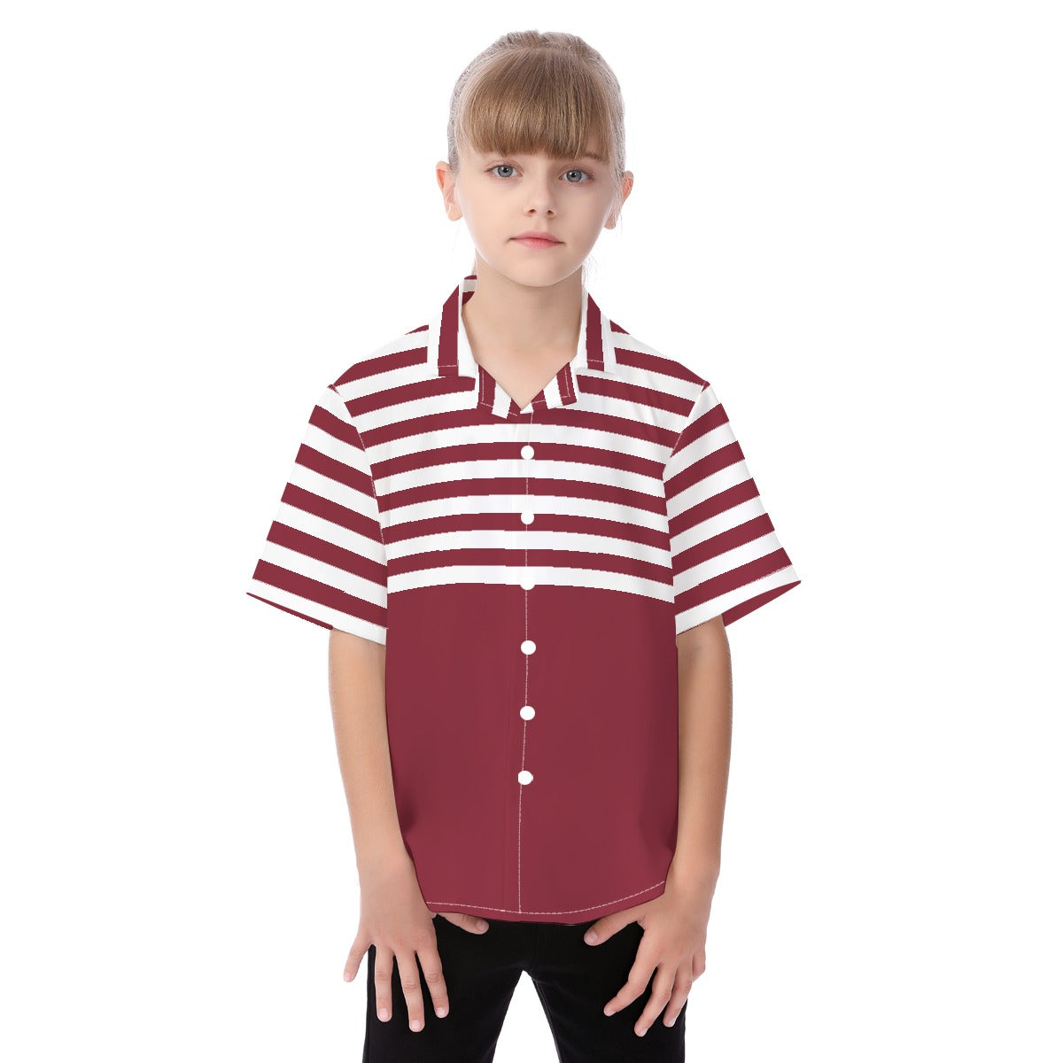 Striped Kid's Button Up