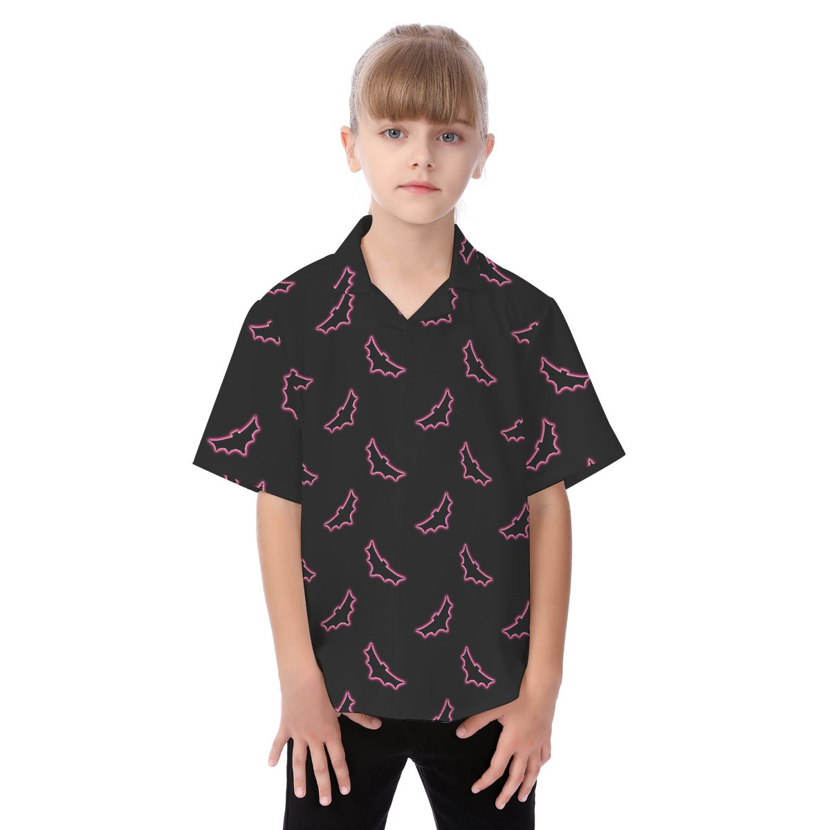 Neon Halloween Kid's Button Up