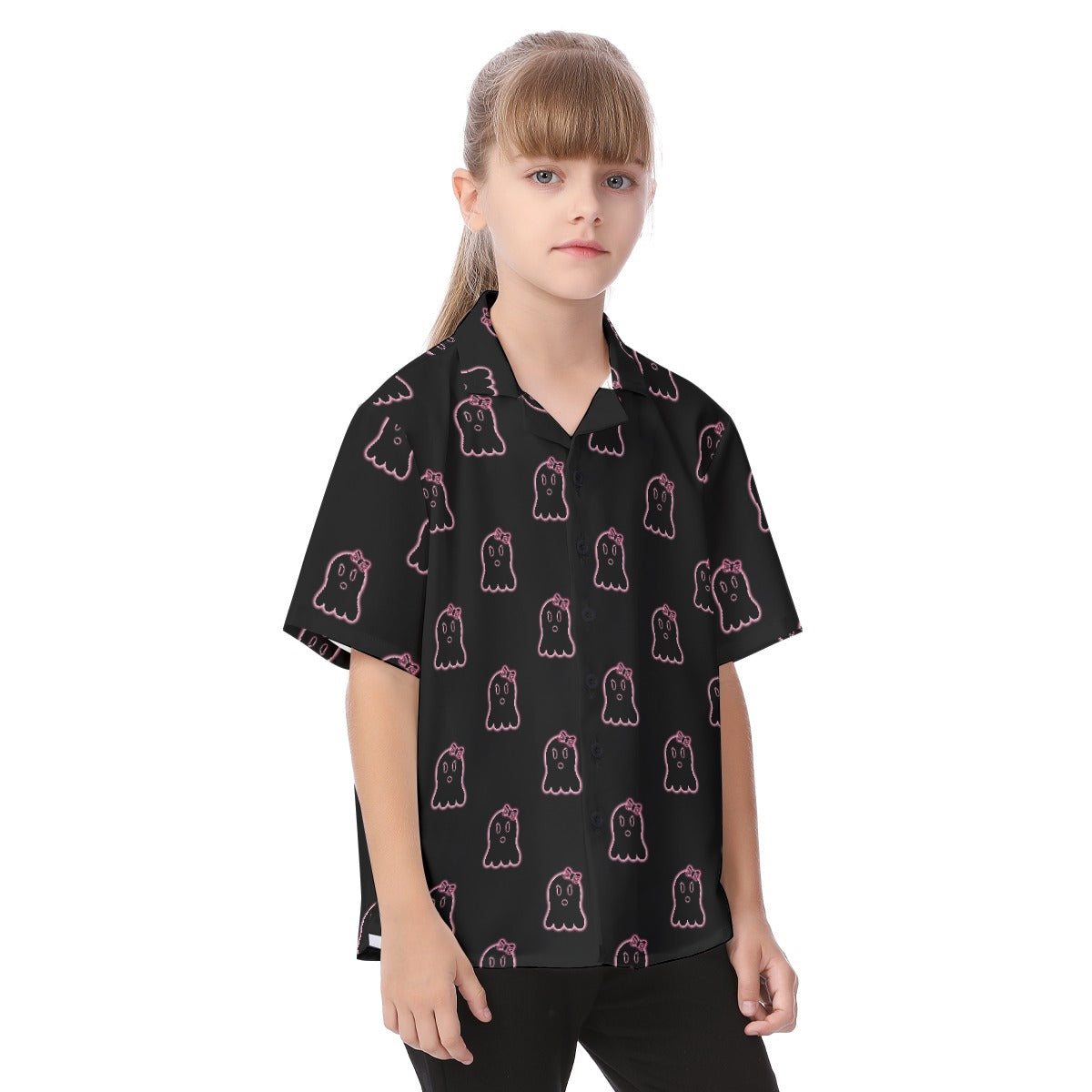 Neon Halloween Kid's Button Up