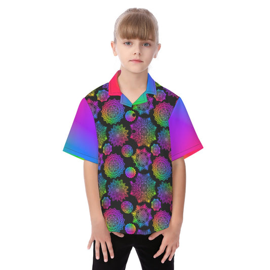 Rainbow Mandala Kid's Button Up