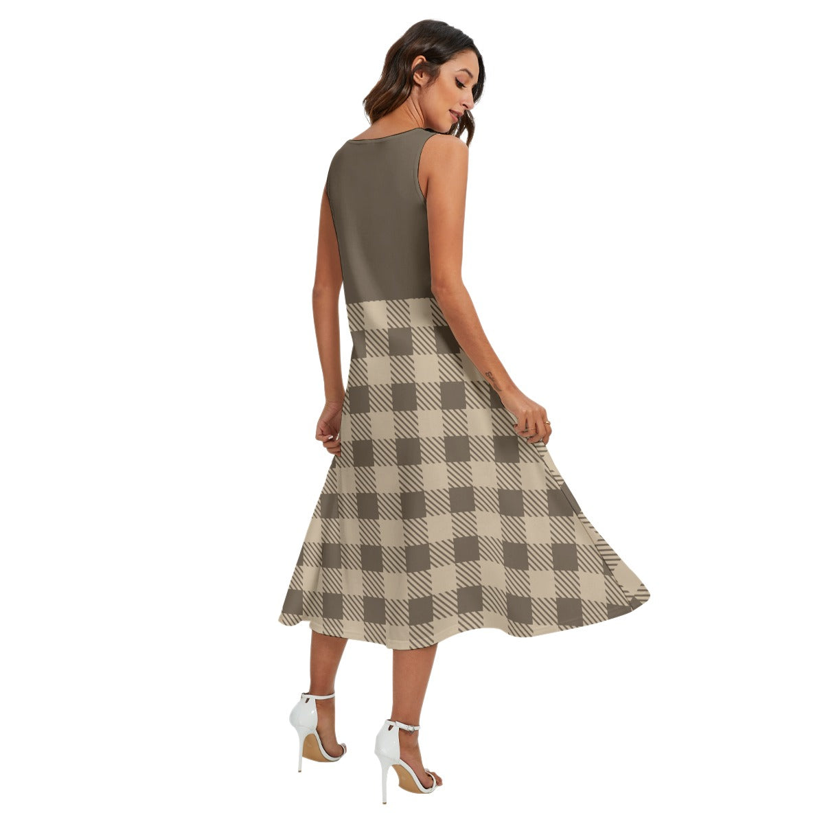 Fall Favorites Adult Tank Dress Plaid