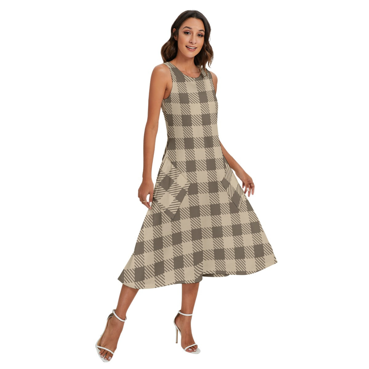 Fall Favorites Adult Tank Dress Plaid