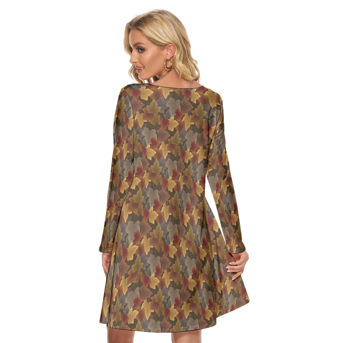 Fall Favorites Long Sleeve Adult Dress Plaid