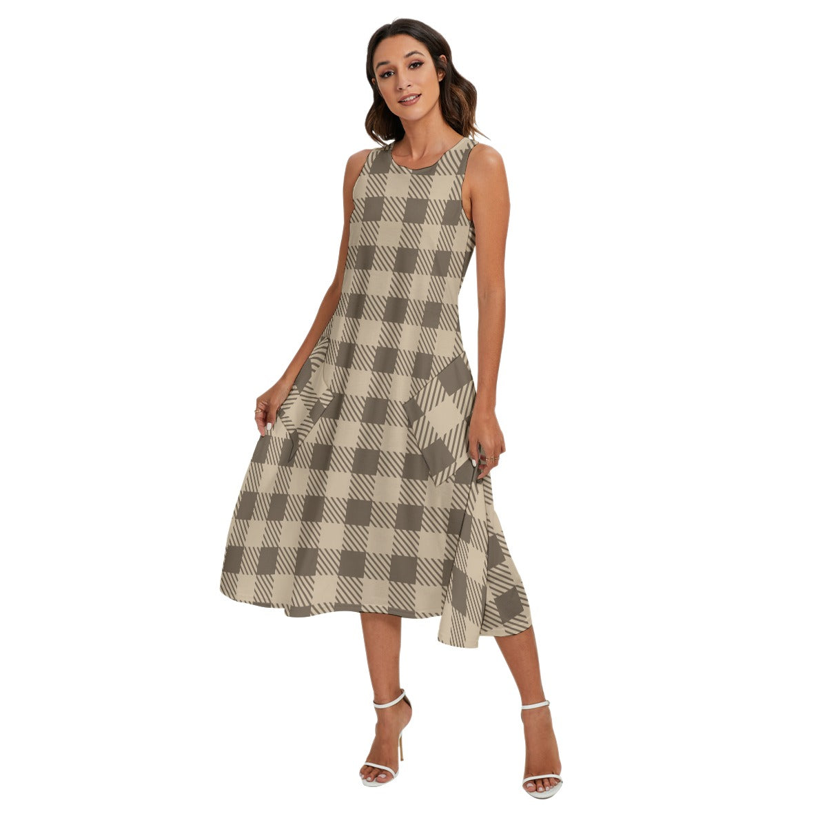 Fall Favorites Adult Tank Dress Plaid