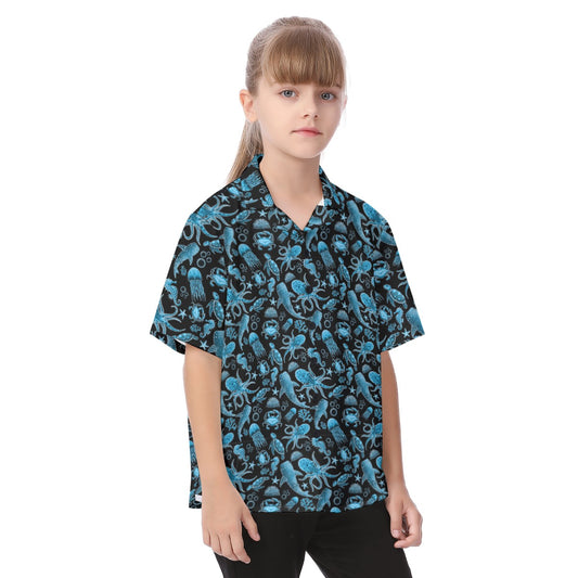 Camisa abotonada para niños Deep Blue Sea