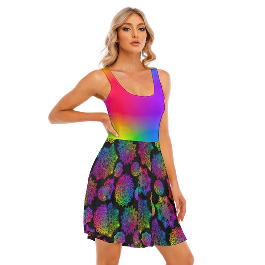 Rainbow Mandala Adult Dress