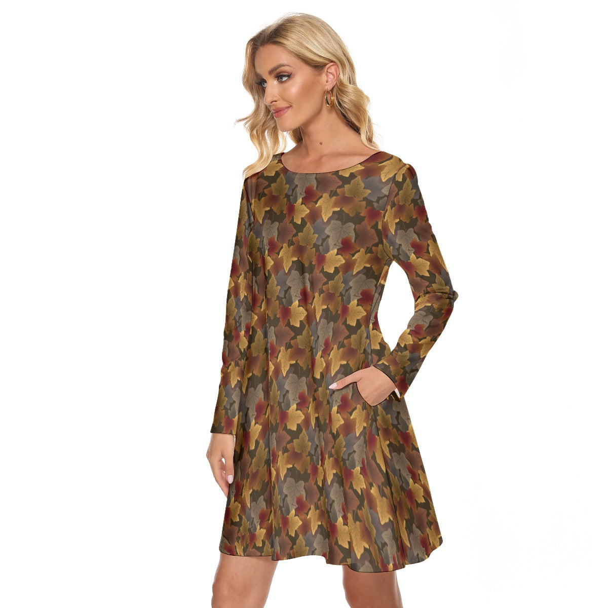 Fall Favorites Long Sleeve Adult Dress Plaid