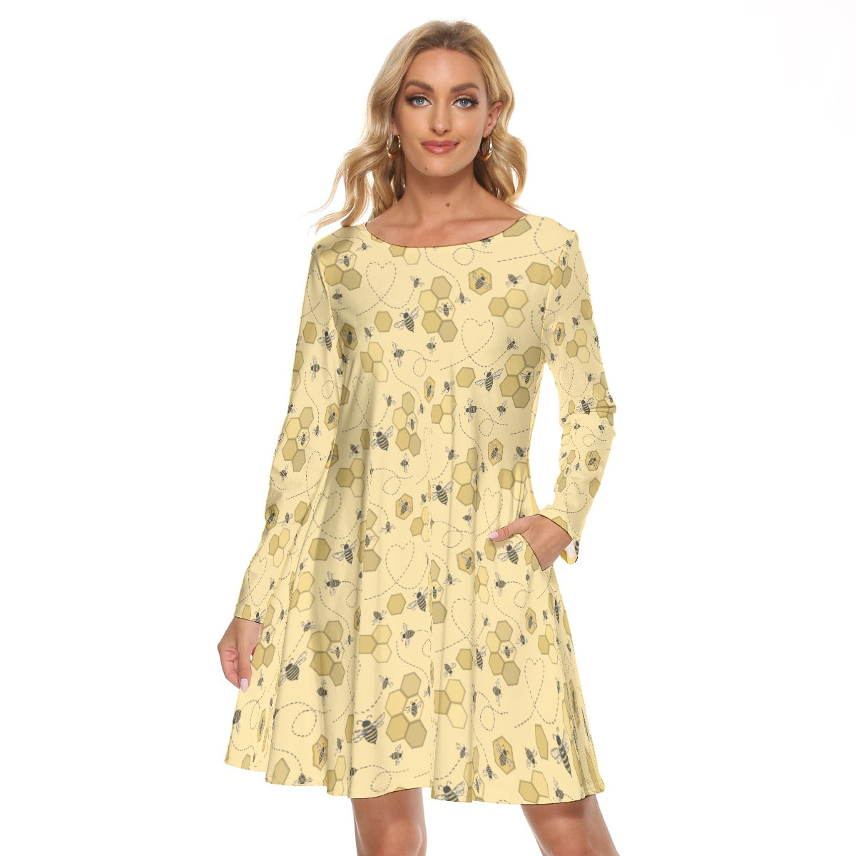 Bee-utiful Long Sleeve Adult Dress