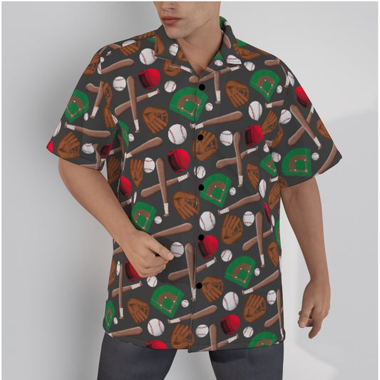 Batter Up Adult Button Up