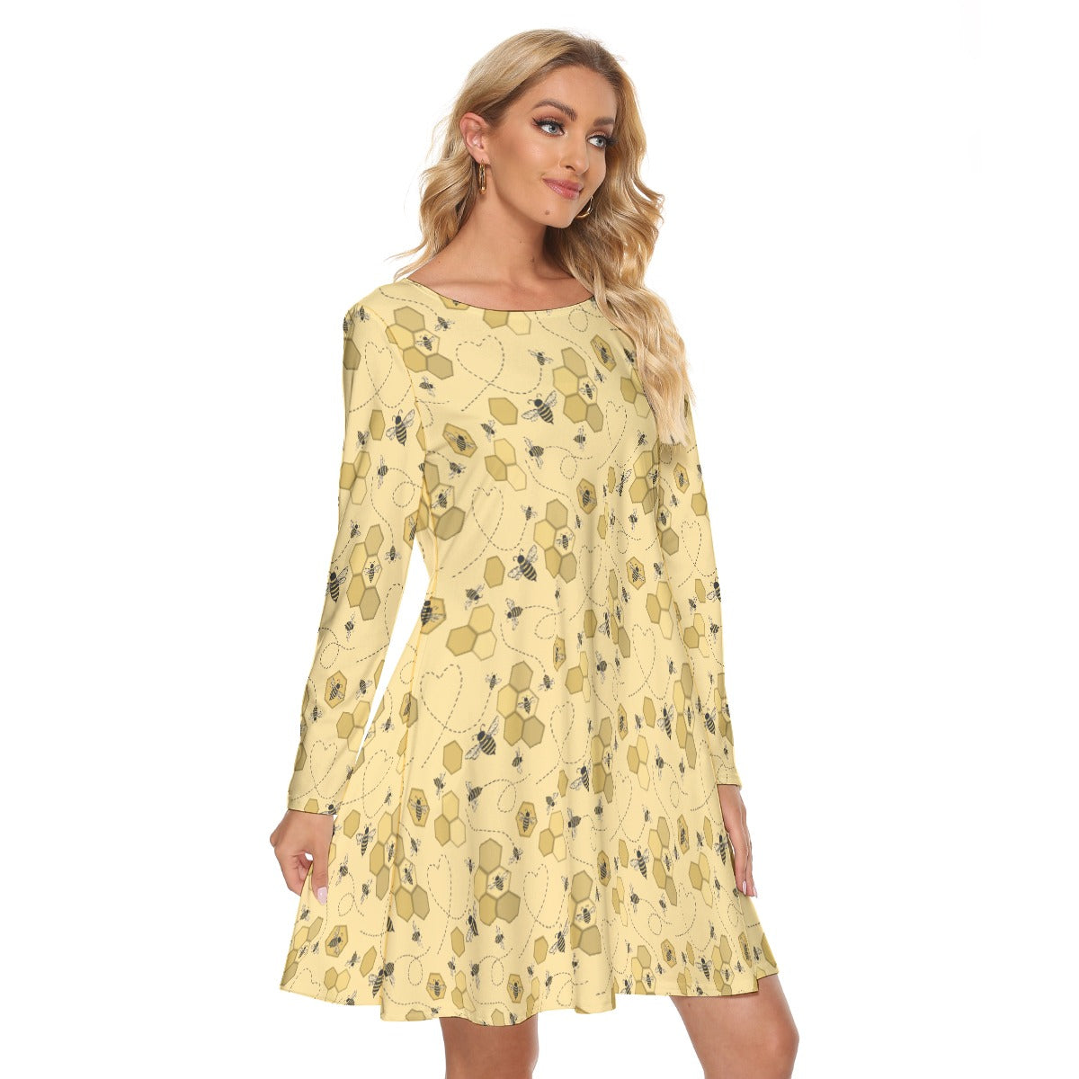 Bee-utiful Long Sleeve Adult Dress