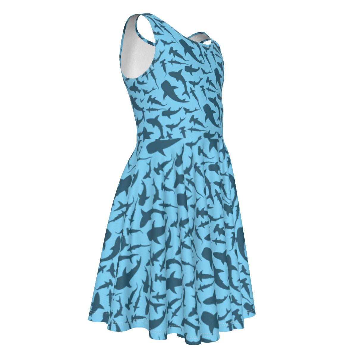 Vestido infantil con estampado de tiburones