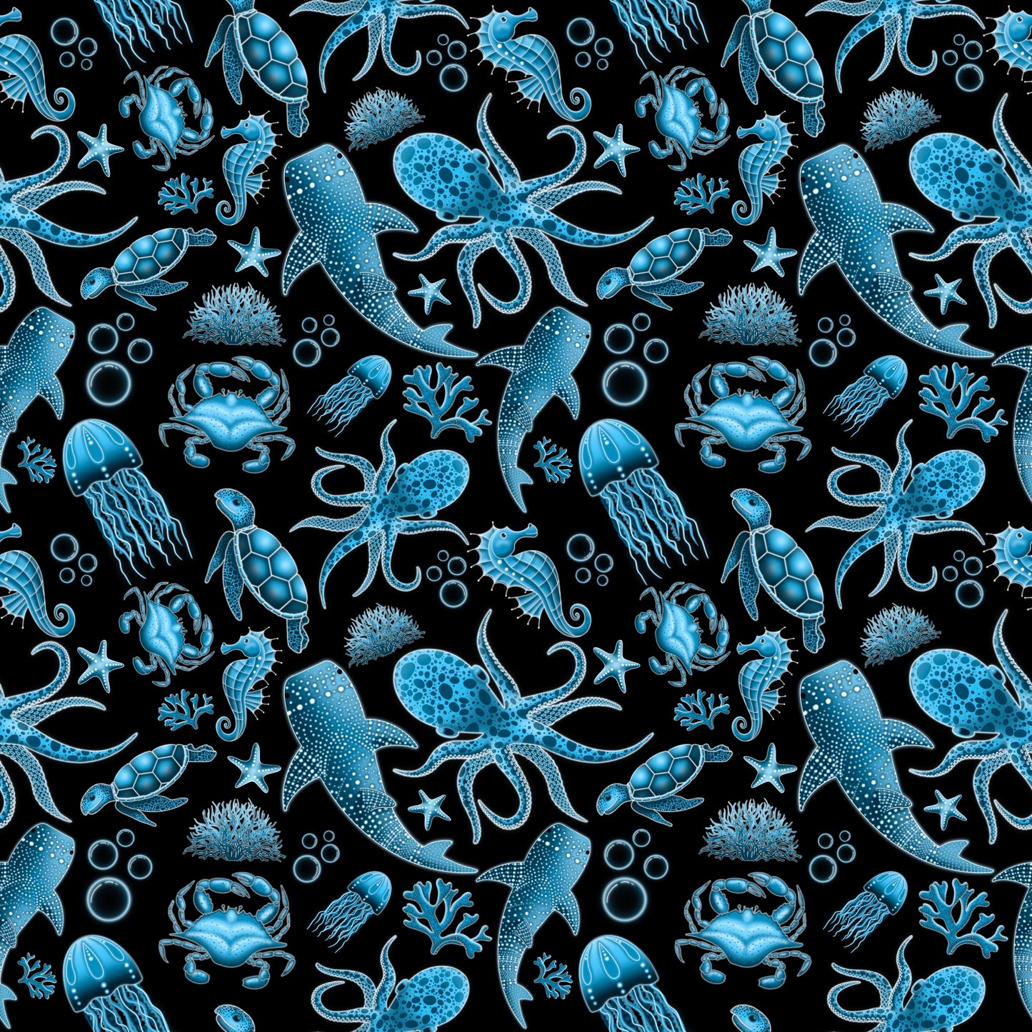 Bandana reversible para mascotas Deep Blue Sea